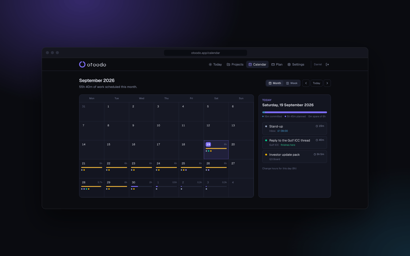 How to manage multiple projects by splitting each day